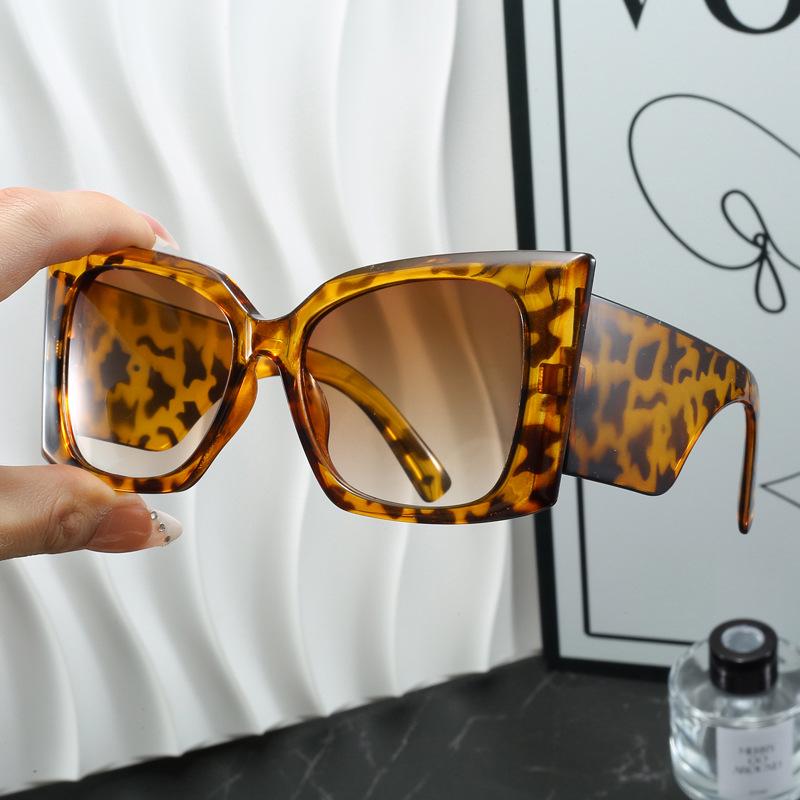 Retro Cat Eye Large Frame Sunglasses for Women – European and American Fashion, High-End Sun Protection, Trendy Street Style