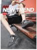 Men's 2024 Summer Genuine Leather Mesh Sandals - Breathable Soft Sole Casual Beach Shoes