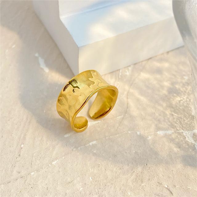 Stainless Steel Open Ring Female Non-fading Ring Punk Titanium Steel Gold-plated Ring Jewelry