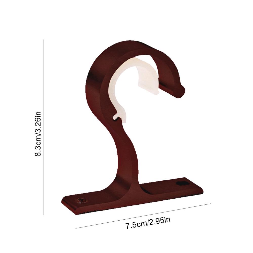 

Curtains Rod Brackets Drapery Rod Sturdy Wall-Mounted Single Bracket Thicken Curtains Rod Brackets Decorative Hooks Rod Holders червоний