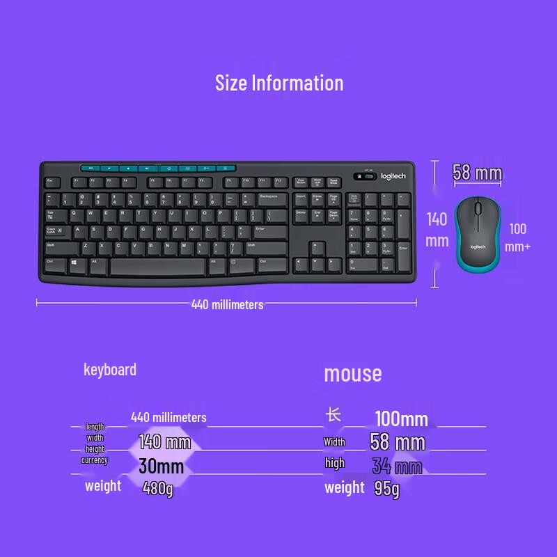 Logitech MK275 Wireless Keyboard and Mouse Combo
