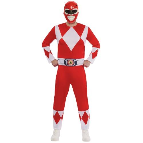 Mighty Morphin Power Rangers Unisex Adult Red Power Ranger Costume