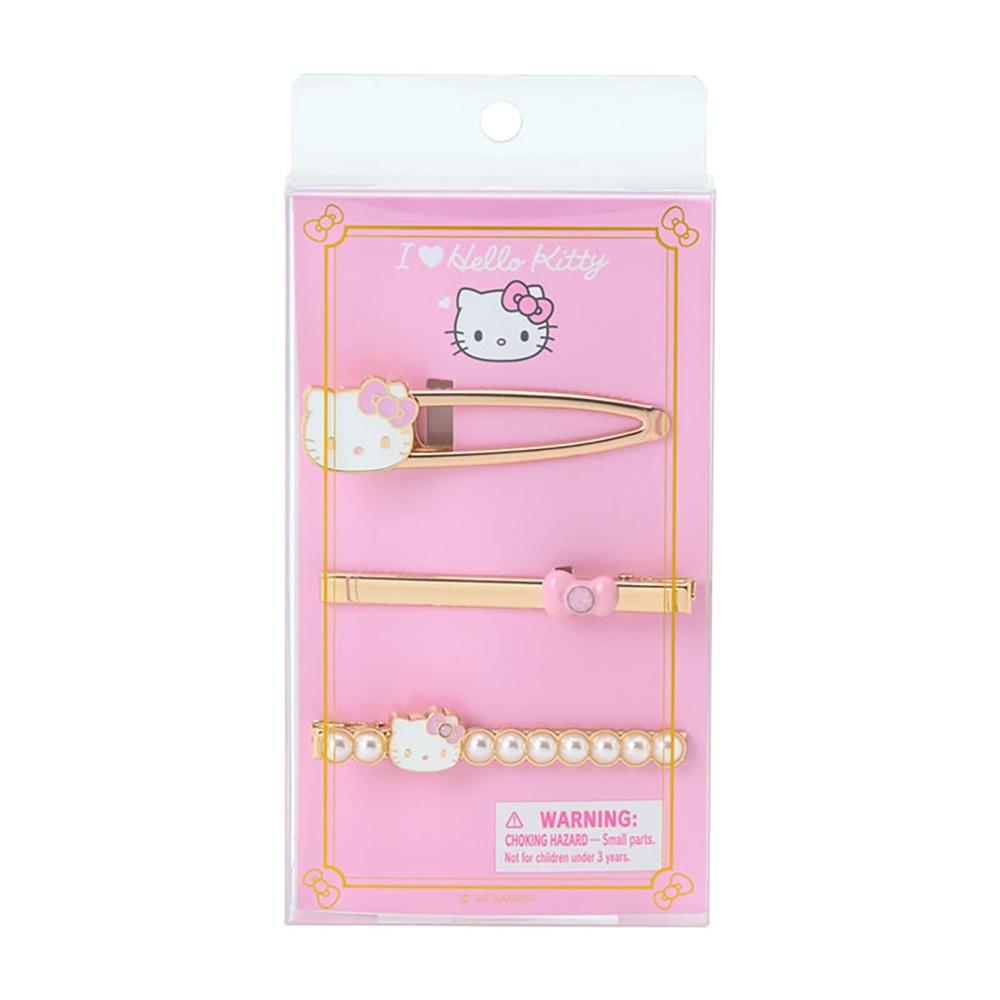 Sanrio Hair Clip Set of 3 (I Love Hello Kitty) Kitty Pink Ages and up 925705