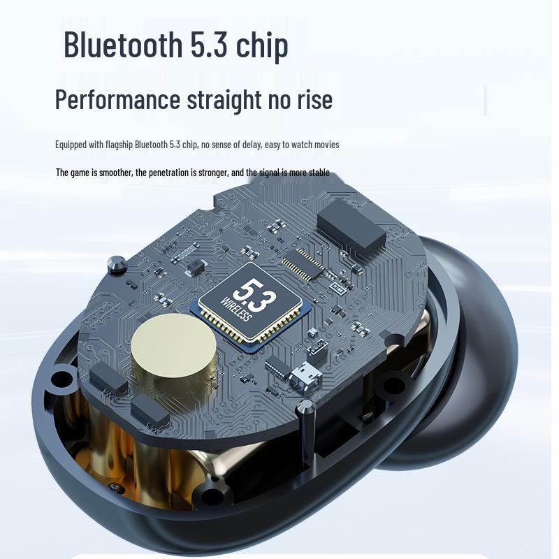 M48 True Wireless Bluetooth 5.3 In-Ear Headset with Noise Reduction, Smart Display, and Long Battery Life