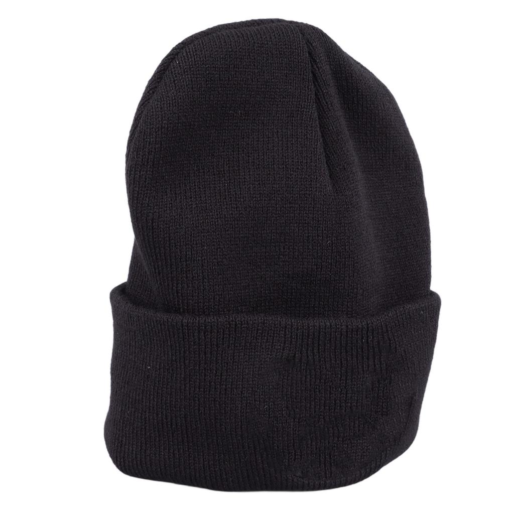 Black Warm Hat High Elasticity Acrylic Fiber Thermal Hat for Autumn Winter Black Imp Decoration
