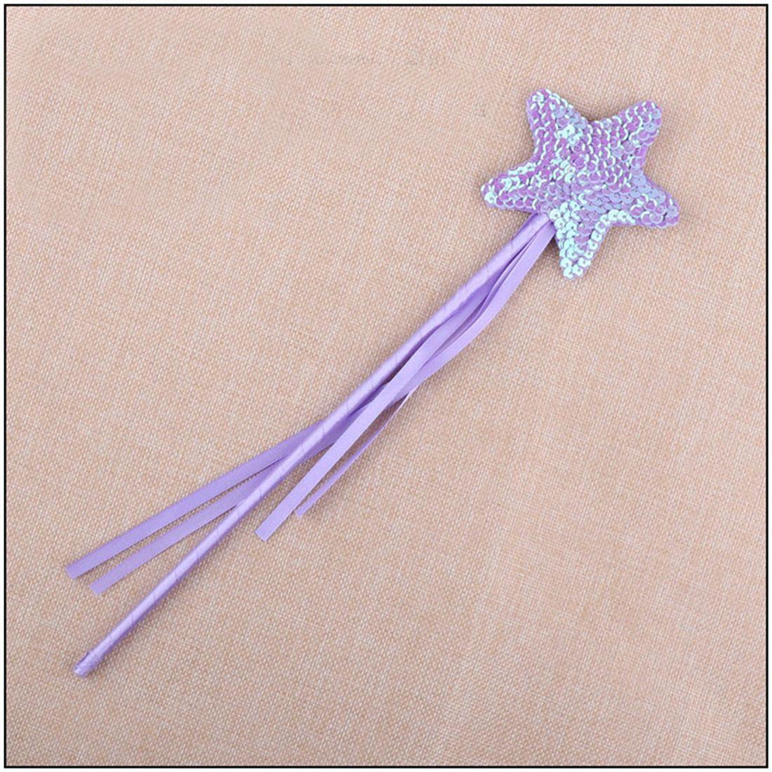 

Magic Stick Cute Cosplay Props Party Princess Five Pointed Star Fairy Wand Magic Stizh фиолетовый