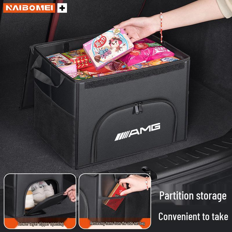 Compatible Storage Box for Mercedes-AMG Vito, SL-Class, CL-Class, V-Class, EQS, EQC Car Trunk.