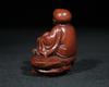 Chinese Antique Vintage Boxwood Carving Little Monk Statue Home Decor Collection