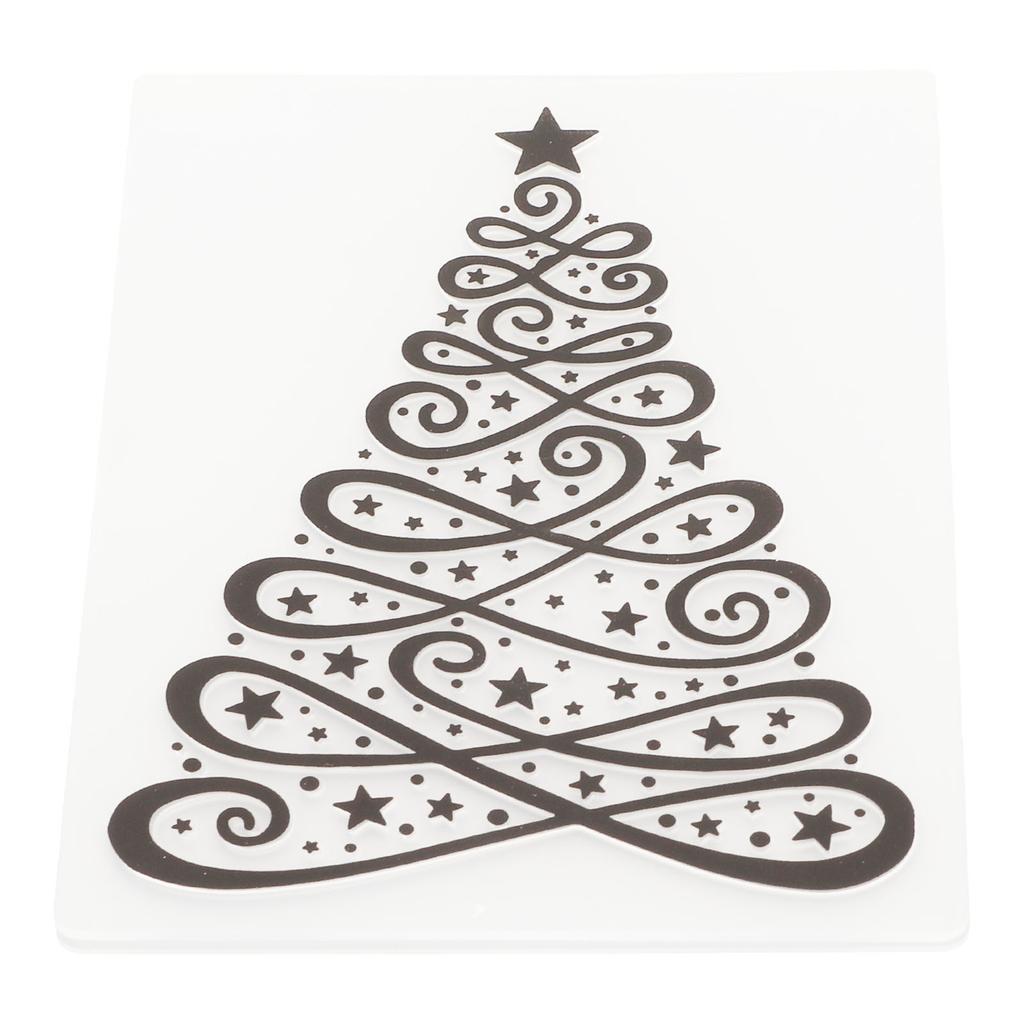 4 Sheets Embossing Folders Christmas Theme Reusable DIY Embossing Folders for Envelope Photo Albums