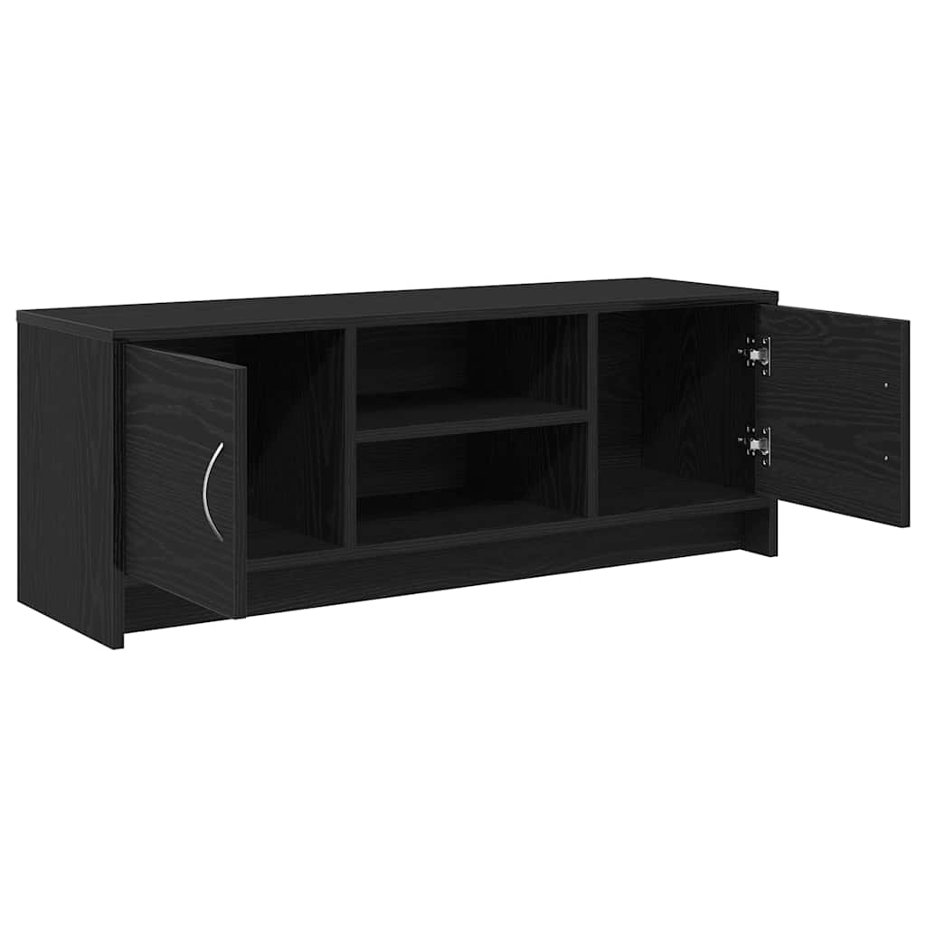 TV Cabinet in Black Oak 102 x 30 x 37.5 cm Engineered Wood
