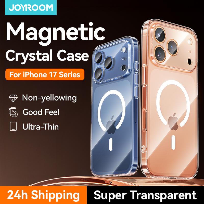 

Joyroom Magnetic Case For 17 Pro Max Case Anti Yellow Transparent Cover For 17 Pro Max Wireless Charger Thin Cover iPhone Air