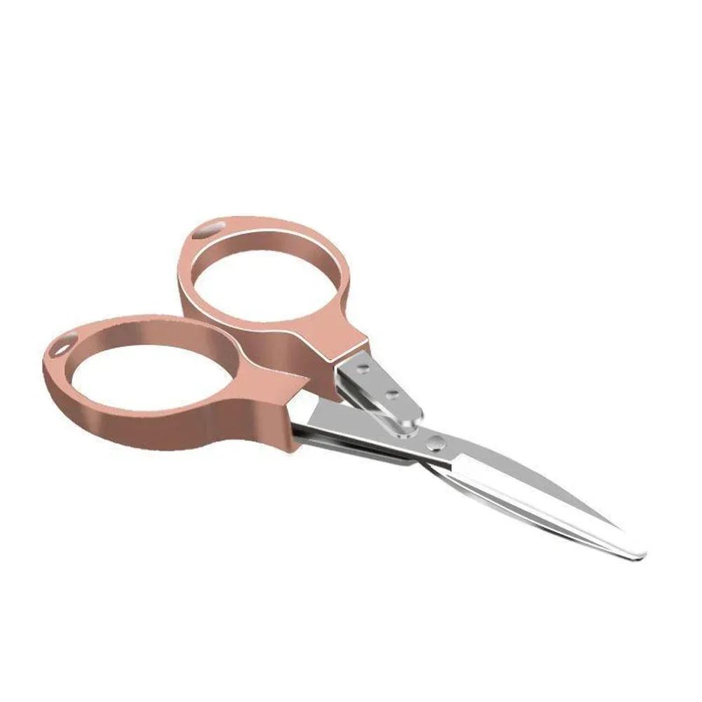 Folding Scissors Pocket Travel Small Crafts Sharp Blade Emergency Mini Foldable Travel Embroidery Scissor Thread Tailor Scissors