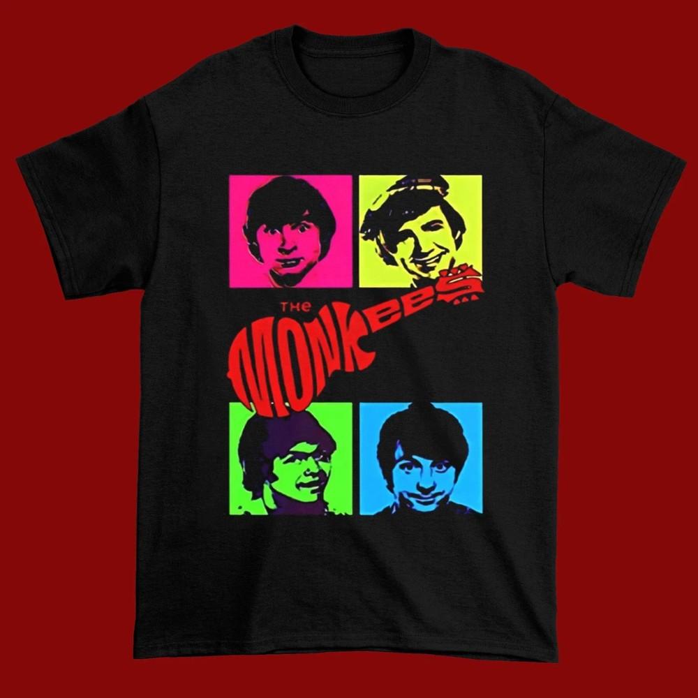 Popular The Monkees Band Graphic Black Cotton T Shirt S-5XL SN63 Unisex T-Shirt XXXXL
