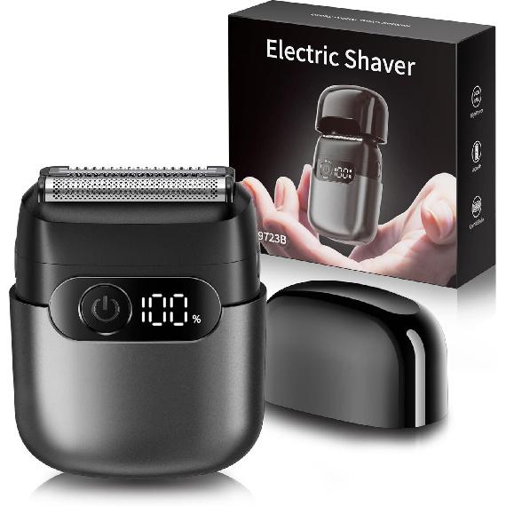 Electric Razor for Men, Foil Shaver and Beard Trimmer for Dry and Wet,Battery LED Display USB-C Fast Charge, IPX7 Waterproof Portable Travel Shaver