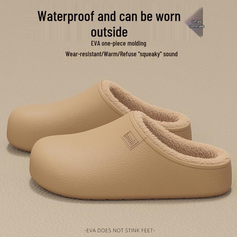 Eva Wasserdichte Baumwollpantoffeln - Winter Indoor Warm Plüsch für Damen & Herren