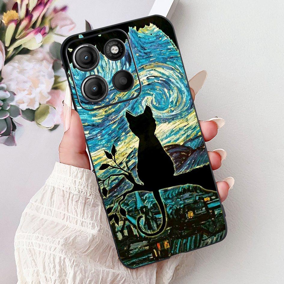 Silicone Case For Motorola Moto G15 G75 2024 Cover Cute Panda Lion Shockproof TPU Phone Cases For MotoG15 MotoG75 G 75 G 15 Etui