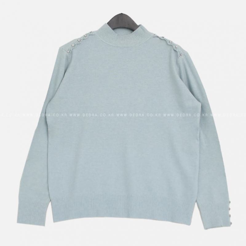Dedra Majohn Pearl Mock Neck Knit Knd5010 Yc