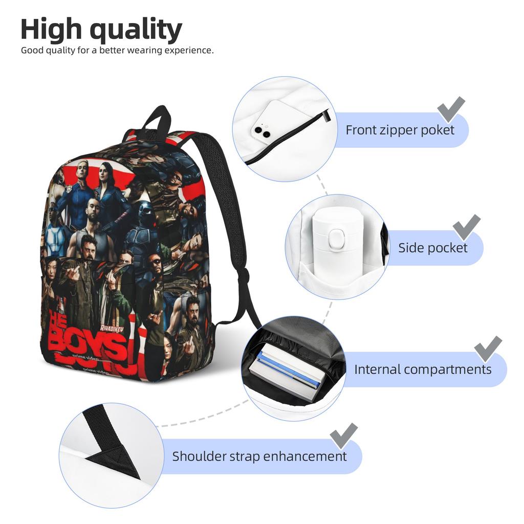 The B-Boys TV Series Backpack for Men Women Cool High School Business Daypack  College Canvas Bags Sports