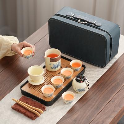 Simple Tea Brewing Ancient Rhyme Pot Household Kung Fu Tea Set Portable Set