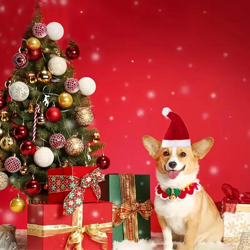 1-20PCS Christmas Pet Hat Small Dog Santa Costume Cosplay Outfit Festive Pet Clothes New Year Holiday Party Decoration Supplies