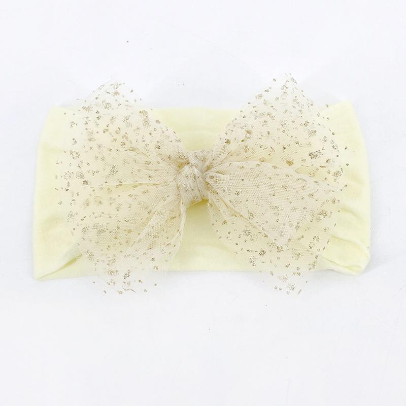 Baby hair accessories plain soft nylon bow headband children's headscarf jewelry children's hair accessories