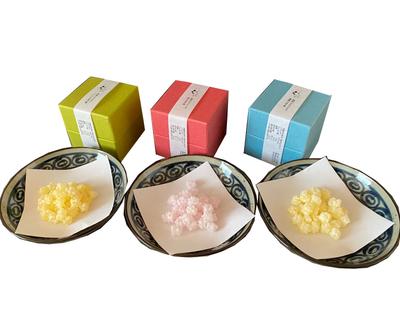 Konpeito Traditional Sugar Confectionery 3 Types Peach Banana Lemon Chirinu Set Handmade Souvenir Small Gift Delicious Nostalgic Konpeitou Tea Gift