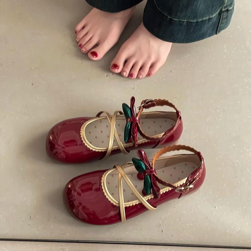 Elegant Round Toe Mary Jane for Women Summer New Bows Designed Comfortable Casual Single Shoes Shallow Mouth Pumps