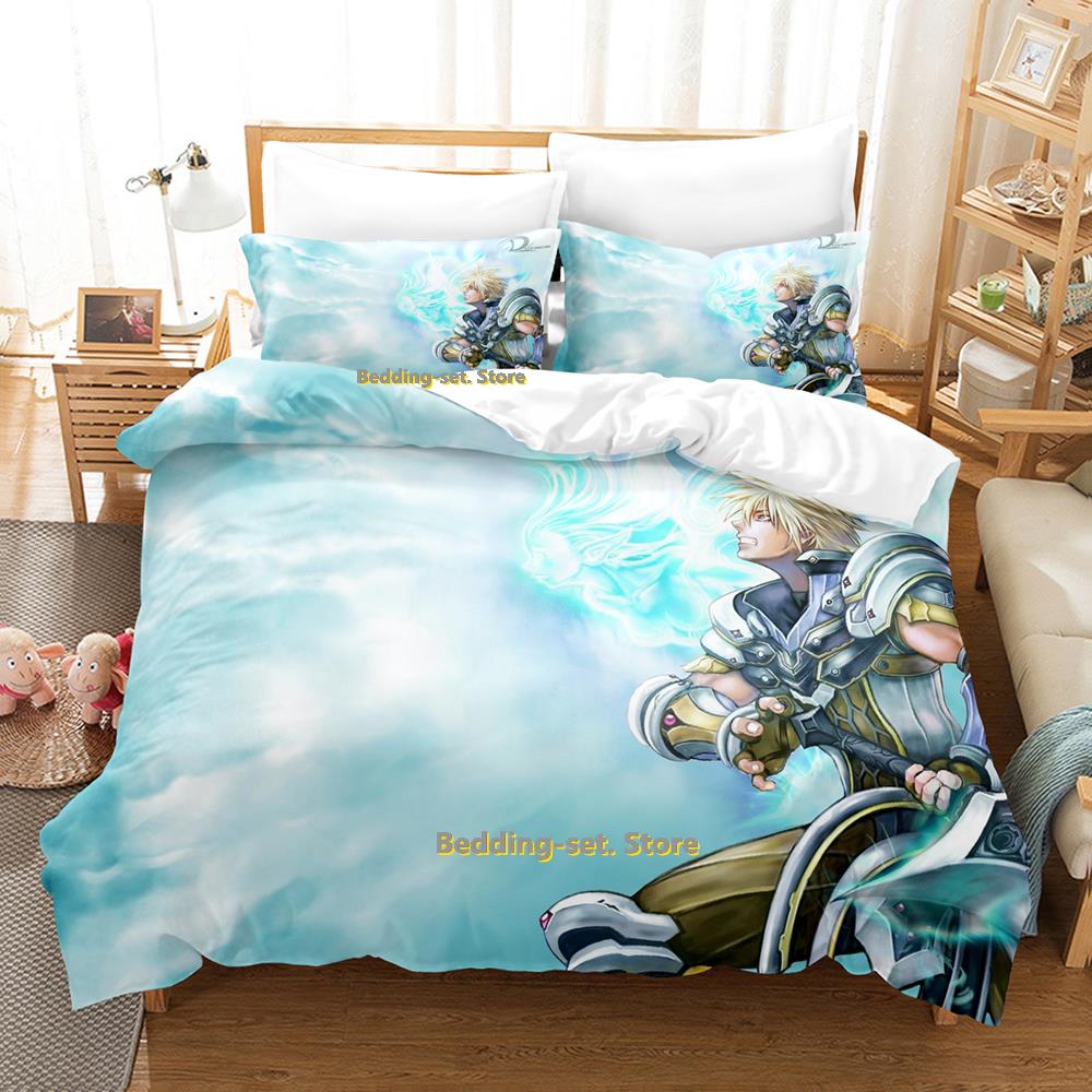 Game Deco Online Bedding Set Single Twin Full Queen King Size Bed Set Adult Kid Bedroom Duvetcover Sets Anime Parure De Lit Bed