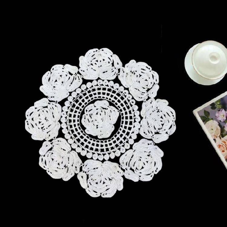Decorative Floral Laces Coasters And Placemat Set Elegant Table Decoration Mats For Elegant Dining Experience