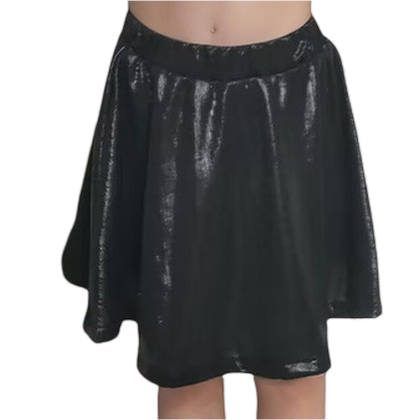 

Kids Pleated Dance Skirt - Foil Elastic Waist Folding Skirt M чёрный