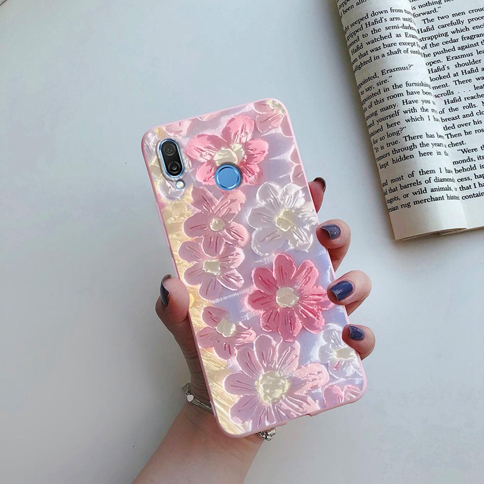 For Honor Play Case COR-L29 COR-L09 Phone Cover Stylish Flower Soft Silicone Matte Case Fundas For Honor Play Shockproof Bumper