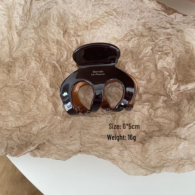 Korean High-End Chocolate Acetate Hair Claw Clip for Women