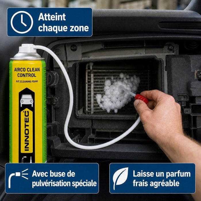 Detergente climatizzazione auto, manutenzione clima auto, 250 ml, incl. Tubo
