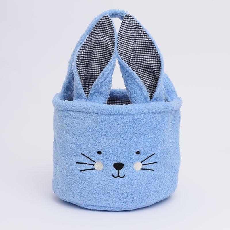 Easter Basket Rabbit Candy Bag Children's Storage Bucket Plush Soft and Easter Storage Basket Cartoon Easter Decoration 2025