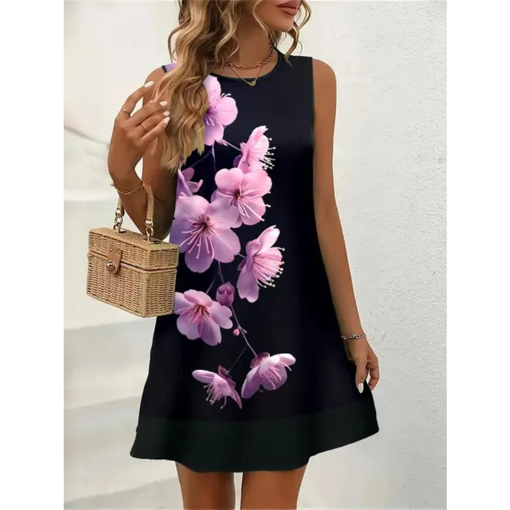 Summer New Casual Versatile Women's Dress Fashionable Simple Comfortable Soft Breathable High-quality Sleeveless Vest Dress