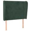 VidaXL Tête de lit avec oreilles Vert foncé 93x23x118-128 cm Velours3117855