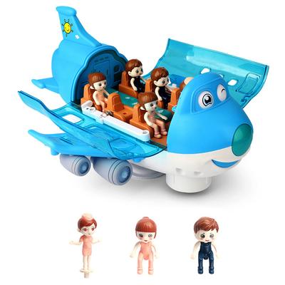 Electric Model Aircraft Airliner Toys Luminous Music 360 Degree Rotation Toys Children Gift for