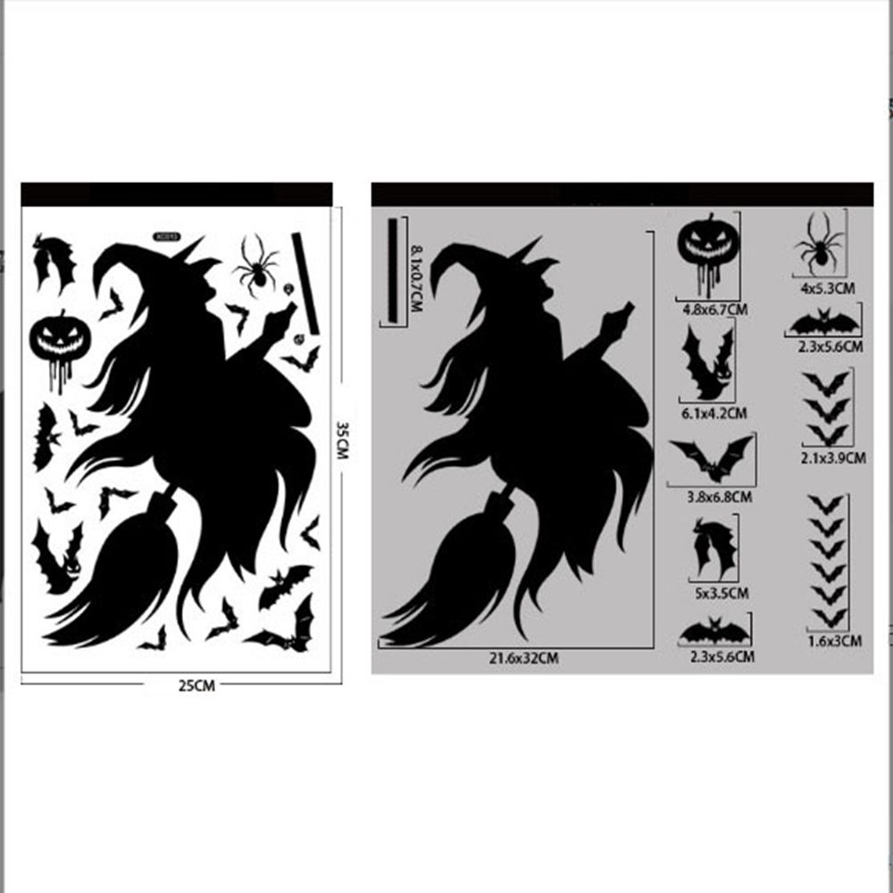 Self-Adhesive Wallpaper Giant Ghost Window Sticker Glass Sticker Party Decor Halloween Decor