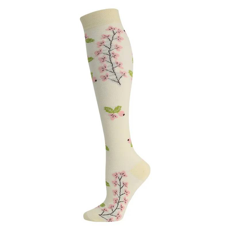 Compression Socks Sports Outdoor Running Jump Rope Yoga Unisex Calf Pressure Socks Stockings Compress Nylon