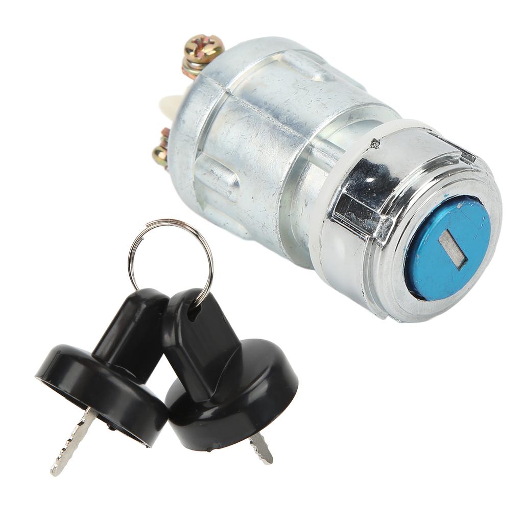 Ignition Starter Switch OFF ON START Position 3 Contact Terminals with 2 Keys for Go Kart Motorcycle