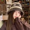 Dongdaemun Atmosphere Retro Jacquard Nordic Warm Dome Wool Knitted Wool Cold Hat Men and Women