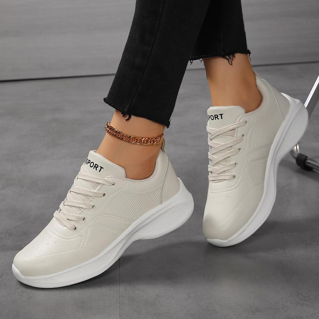 Adidași Portocalii de Primăvară Adidași din Piele pentru Femei Platformă cu Talpă Groasă de Lux Pantofi Sport Femei Adidași Impermeabili Ușori