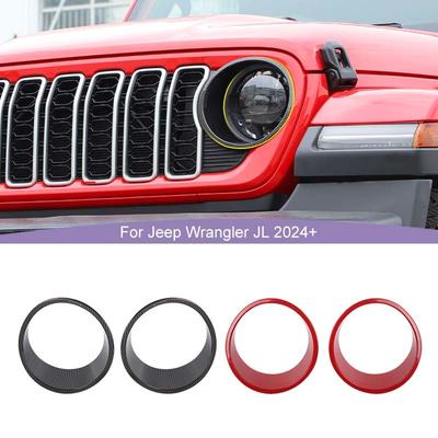 Automašīnas priekšējo lukturu rāmja apdares uzlīmes vāciņš Jeep Wrangler Wrangler JL For JT Gladiator 2024 Up automašīnas salona piederumi