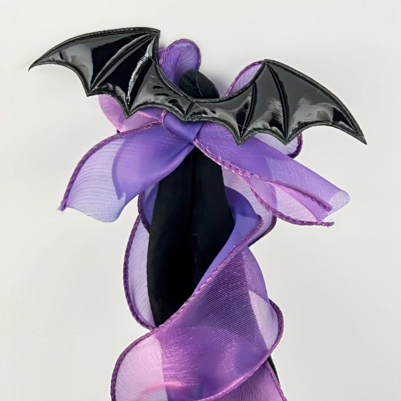 Adjustable Witch Costume Hat Lightweight Comfortable Fabric Elastic Band For Halloween Parties Cosplay Event And Themed Gatherings