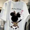 Mickey Minnie Graphic T Shirt Women Man 2026 Summer Vintage Cartoon Print Casual  Short Sleeve Tee Streetwear Disney Couple Tops