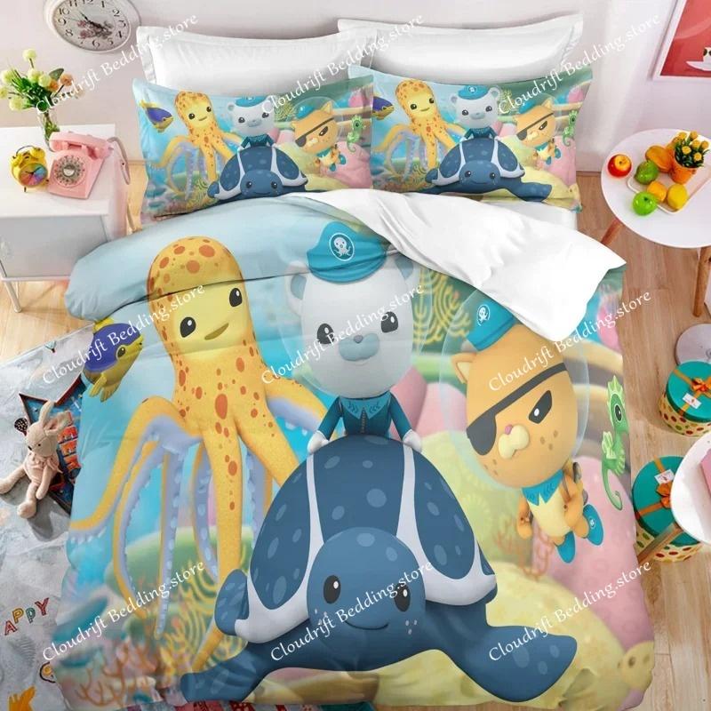 The Octonauts Barnacles 3D Printed Duvet Case Pillowcase Bedding Set Twin Full Queen King Size For Kids Bedroom Decor