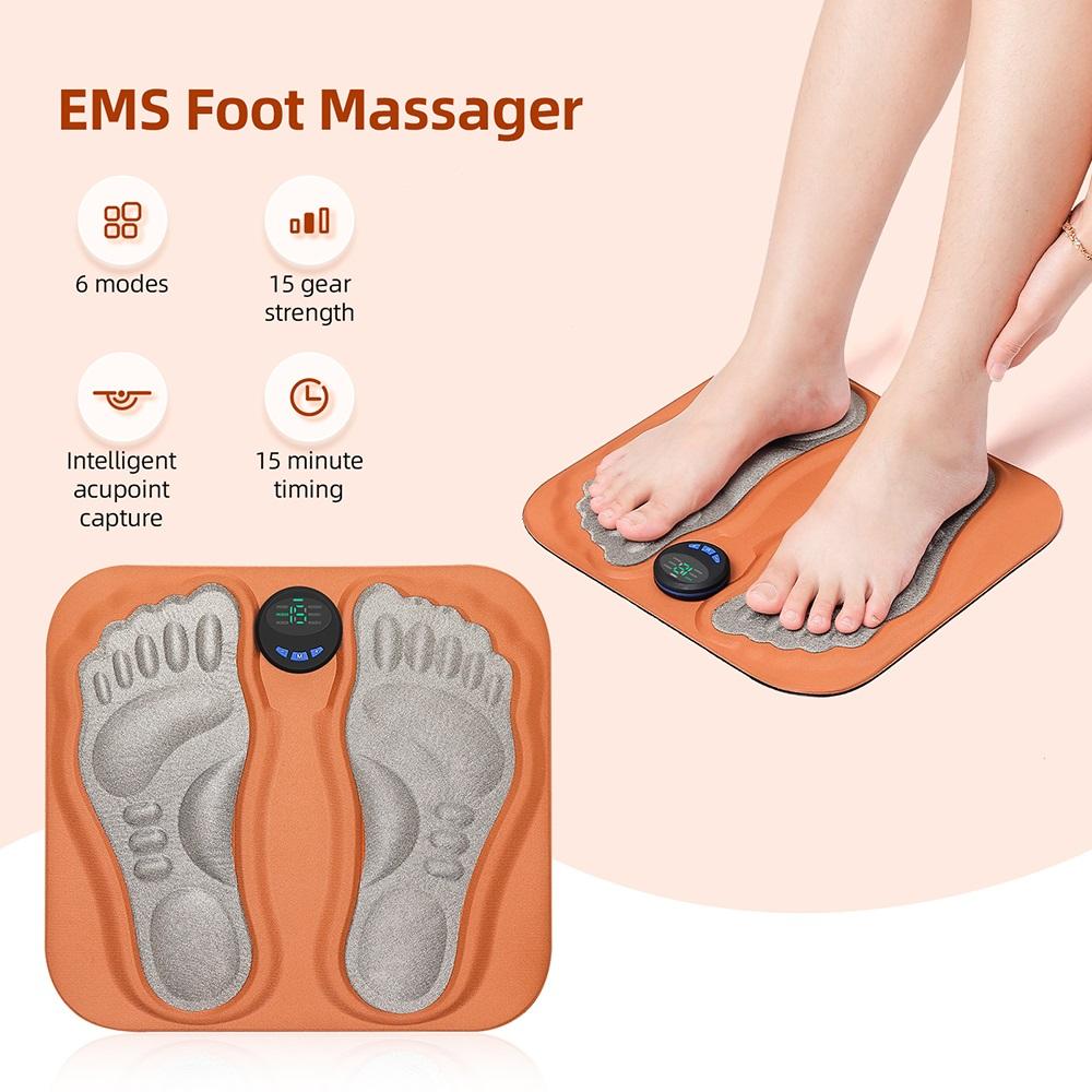 3D Smart Foot Massage Pad Feet Massager USB Rechargeable Fitness Home Improve Blood Circulation Relax Muscles Slim Legs Foot Pad