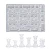 Schachspiel mit Damebrett Silikonharzform Vollgröße 3D Schach Epoxidform