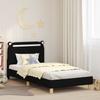 Kids Bed Frame with Headboard Black 90 x 190 cm Fabric