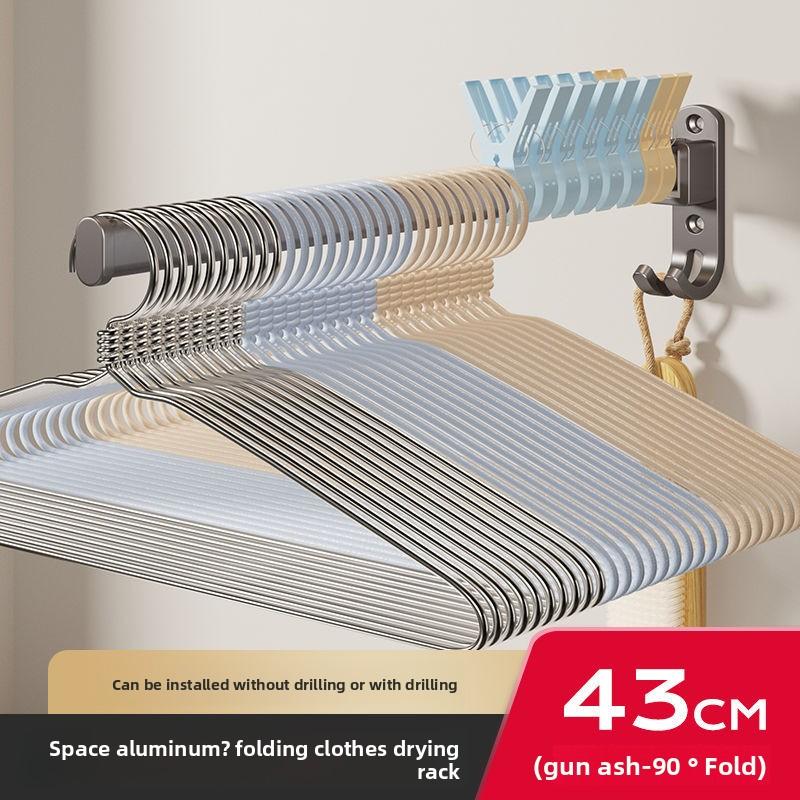 Multi-functional No-Drilling Home Balcony Storage Wall-Mounted Clothes Rail